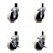 Service Caster 4 Inch Thermoplastic Wheel 1-3/8 Inch Expanding Stem Caster Set with 2 Brakes SCC-EX05S410-TPRS-138-2-SLB-2 - alternate 2
